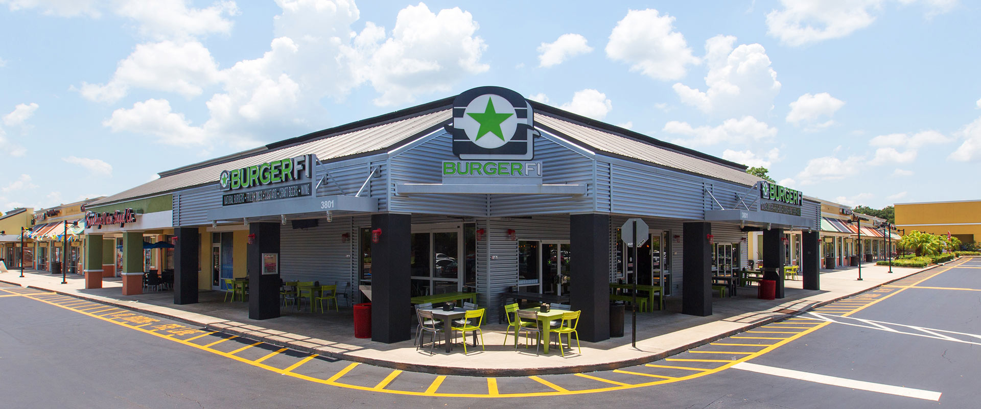 An ACF property storefront featuring Burgerfi